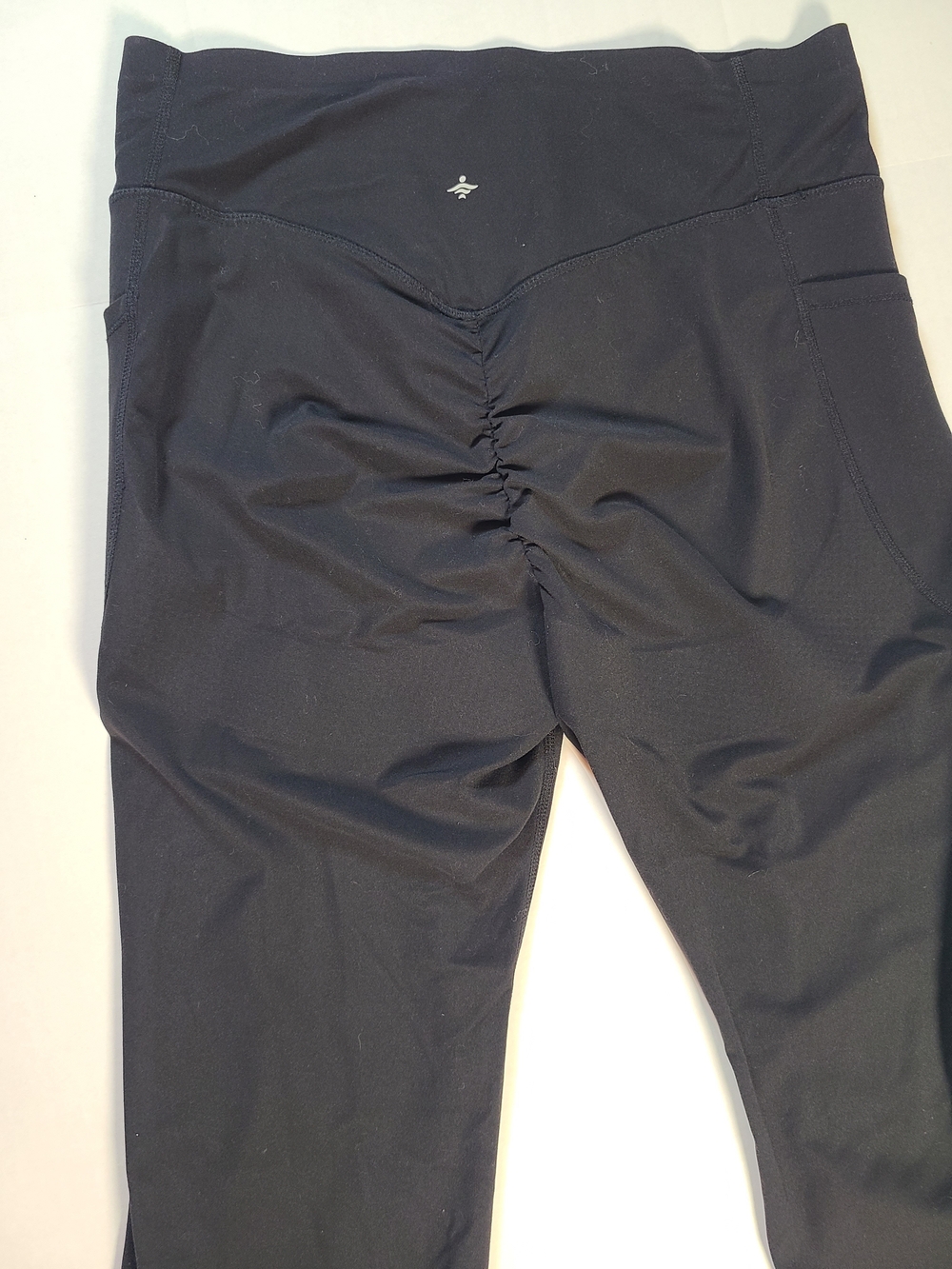 HALARA Womens L Black High-Rise Flare Leggings With Ruched Bottom - Picture 10 of 10